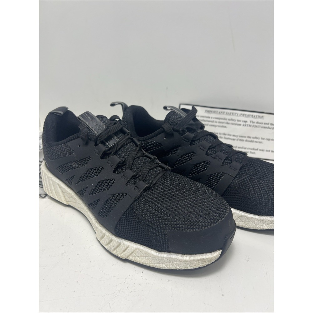 Reebok Fusion Flexweave Womens Size 8.5W Black Composite Toe Safety Work Shoes